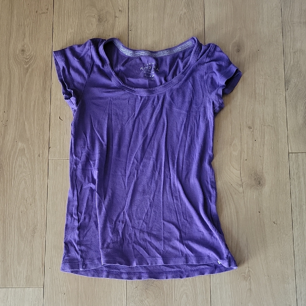 Arizona Jean Company Purple Fitted Short Sleeve T-Shirt